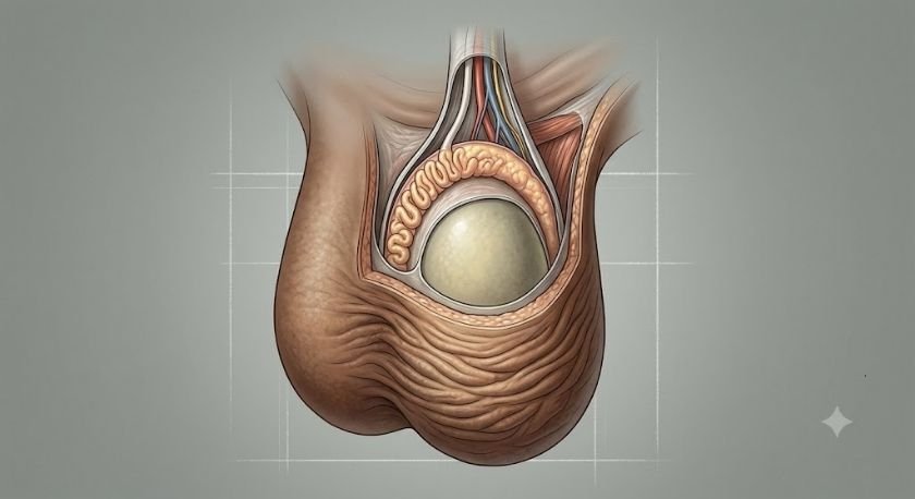 Scientific illustration - skin structure cross-section